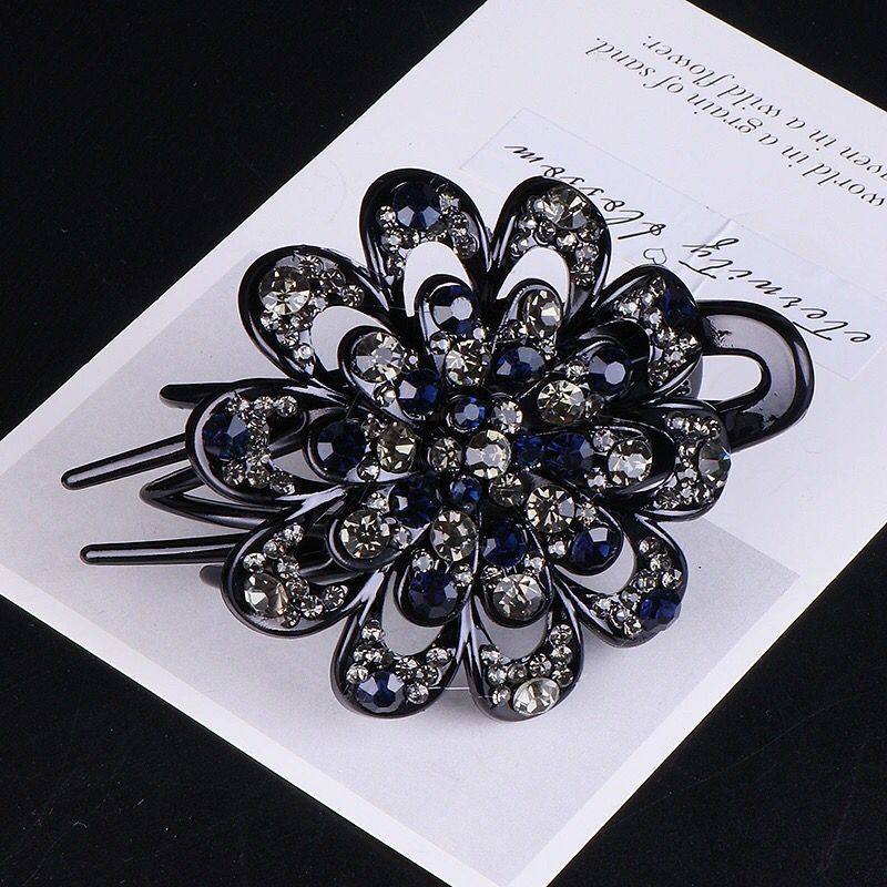 fashion rhinestone bow duckbill clip