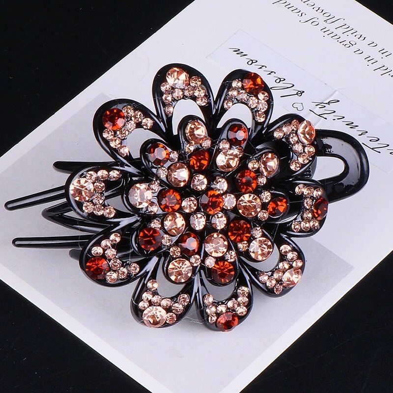 fashion rhinestone bow duckbill clip