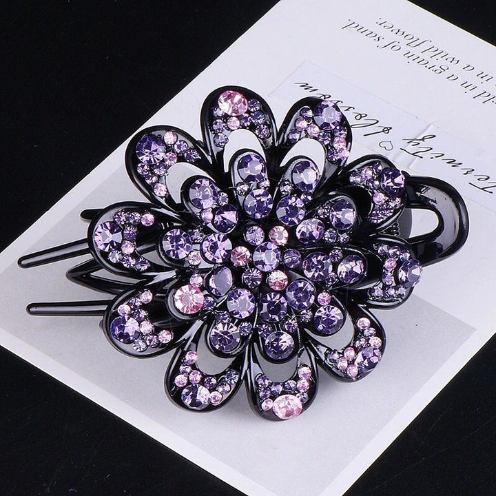 fashion rhinestone bow duckbill clip