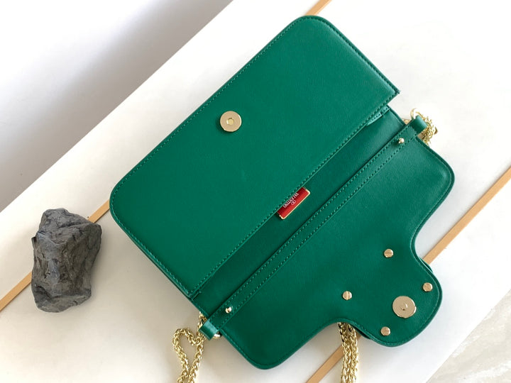 Green Large Cowhide Handbag-M8008