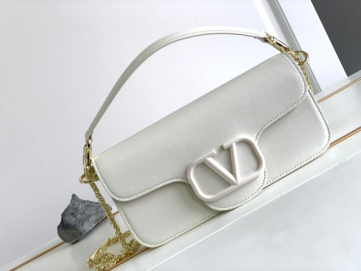 White Large Cowhide Handbag-M8008