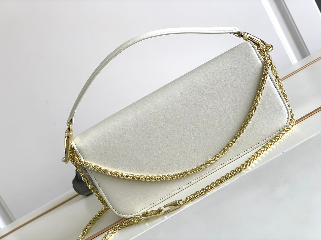 White Large Cowhide Handbag-M8008