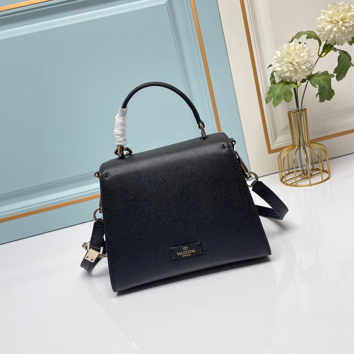 3 Colors Small Crystal Embellished Cowhide Handbag