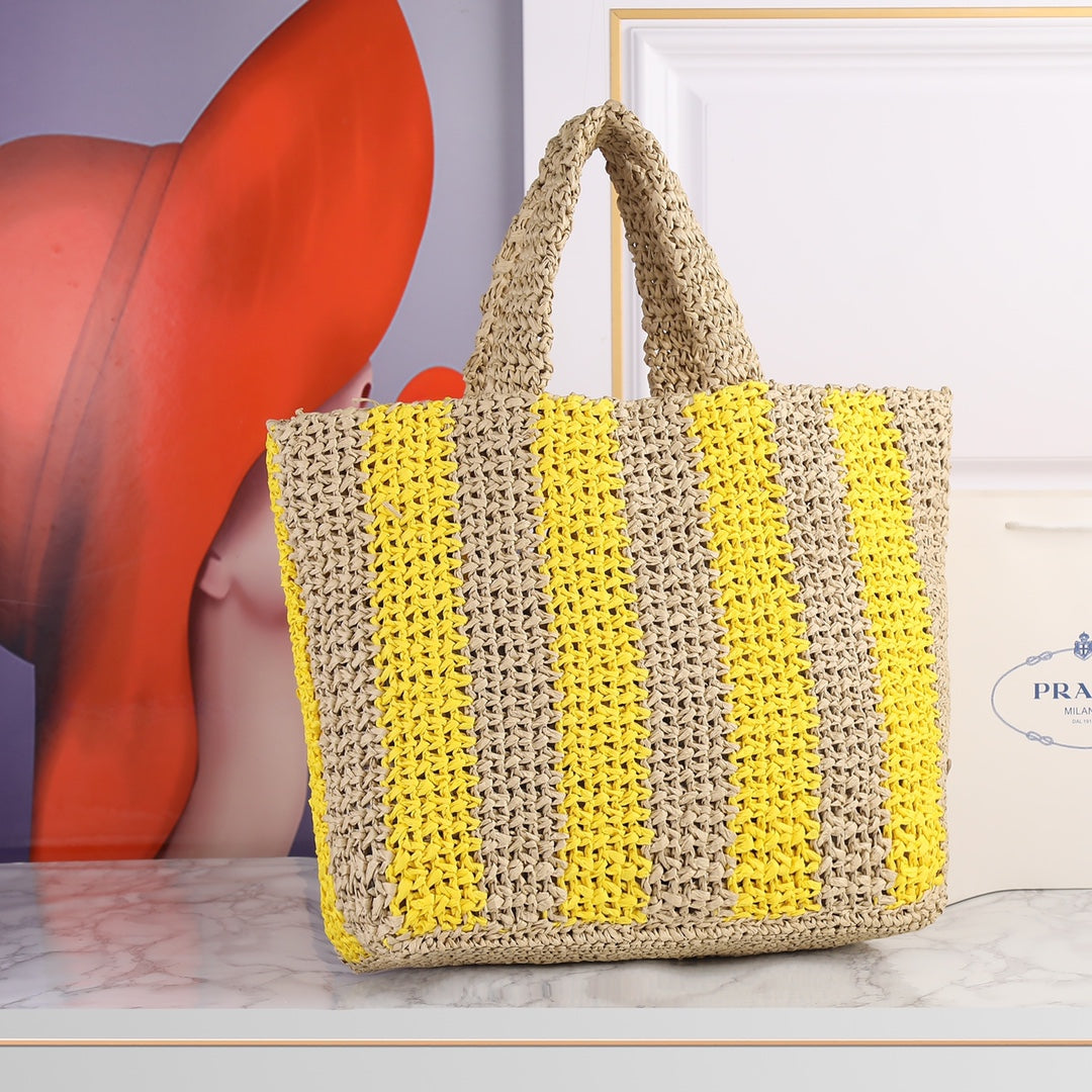 6 Color Hand Woven Tote Bag