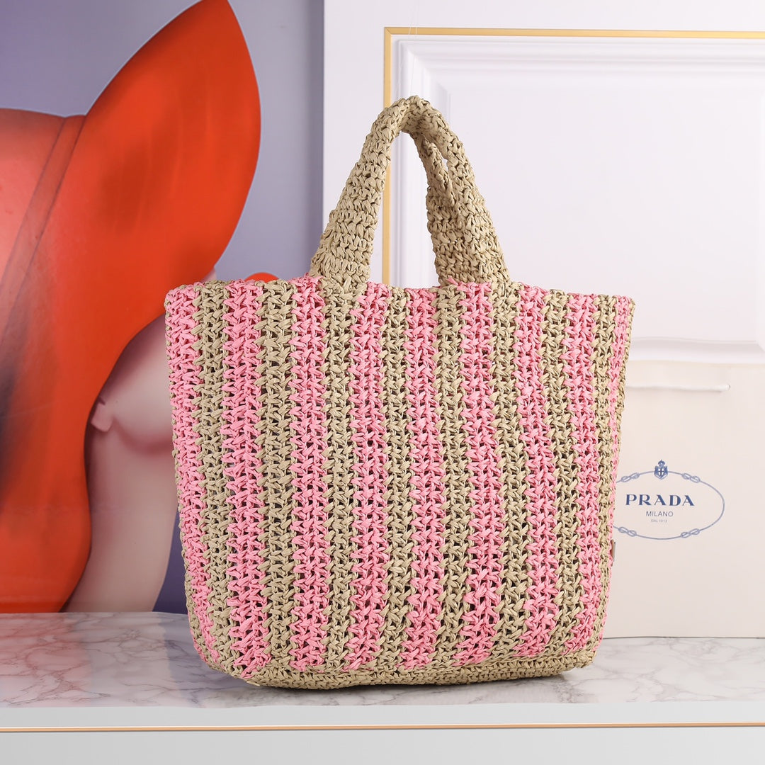 6 Color Hand Woven Tote Bag