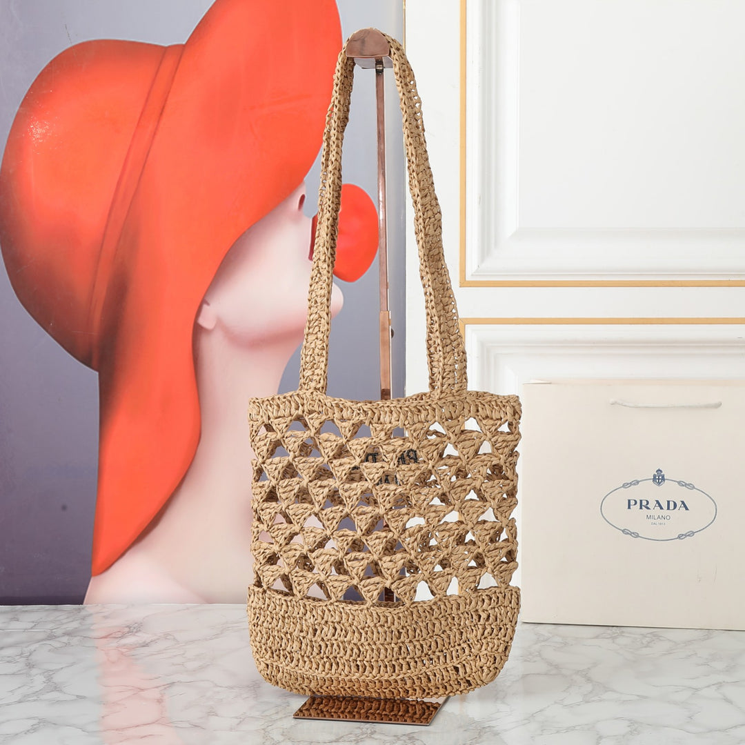 5 Colors-Handmade Raffia Woven Handbags