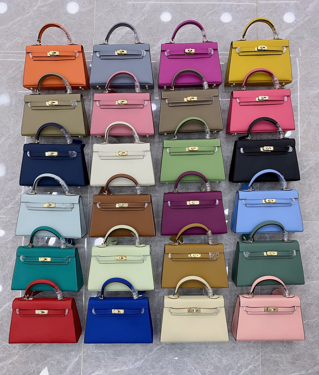 24 Colors-Luxury Cowhide Handbag