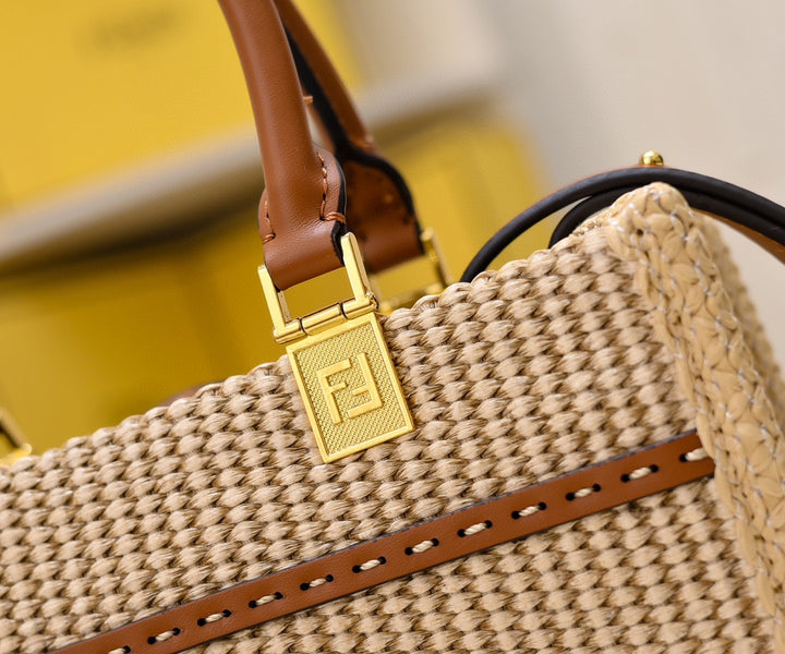 2 Colors - Straw Woven Tote Bag