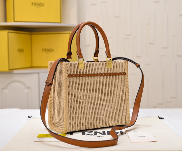 2 Colors - Straw Woven Tote Bag