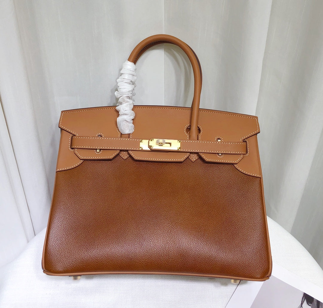 2 Colors - Large Saddle Leather Handbag