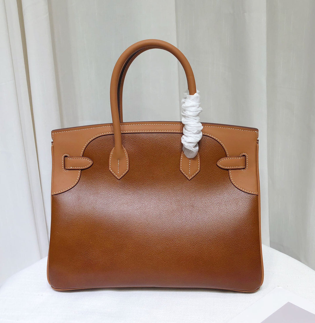 2 Colors - Large Saddle Leather Handbag