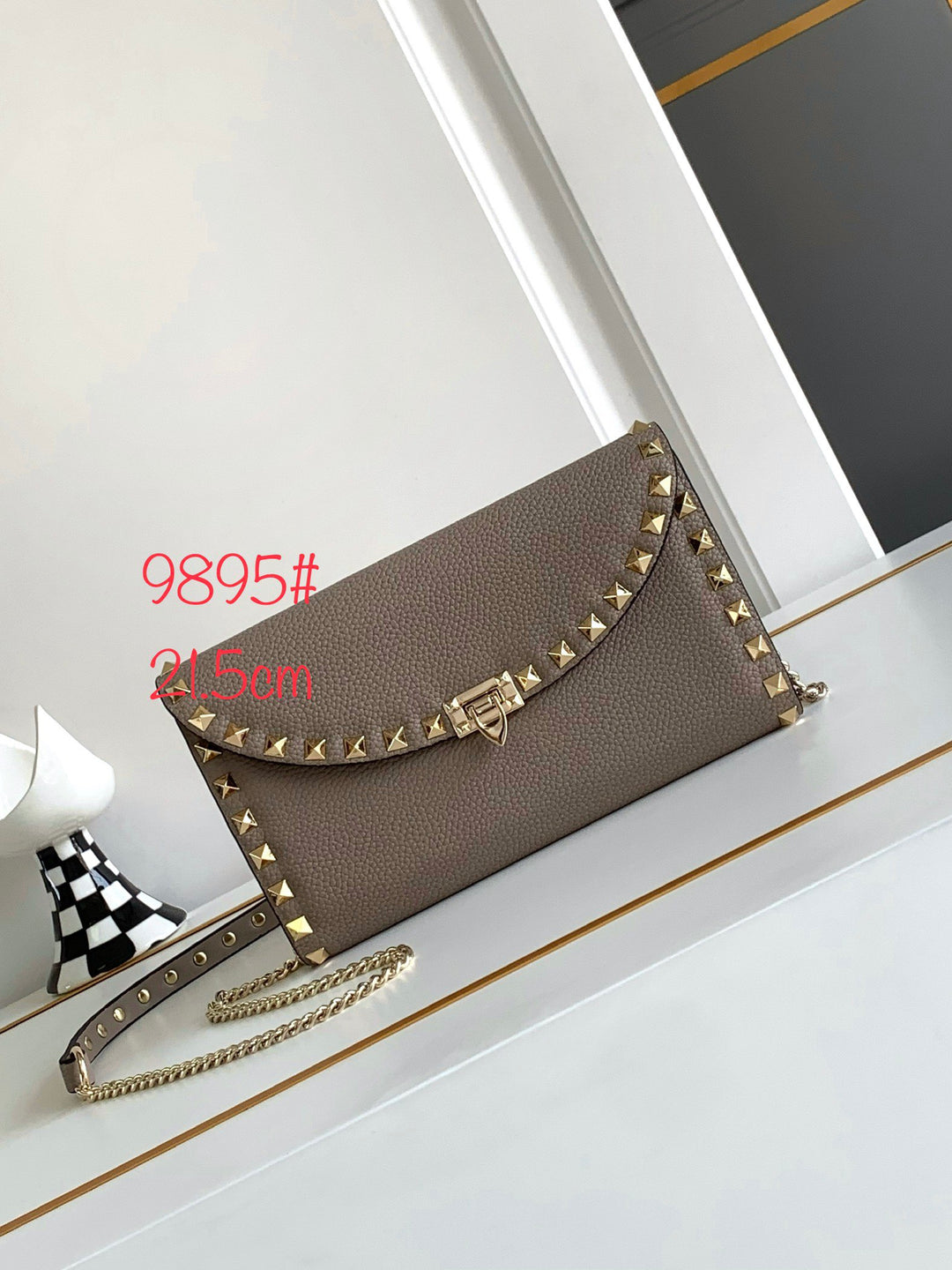 7 Colors - Studded Cowhide Leather Handbag