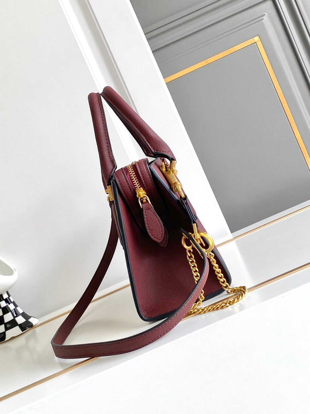 6 Colors - Fine grain cowhide leather tote bag