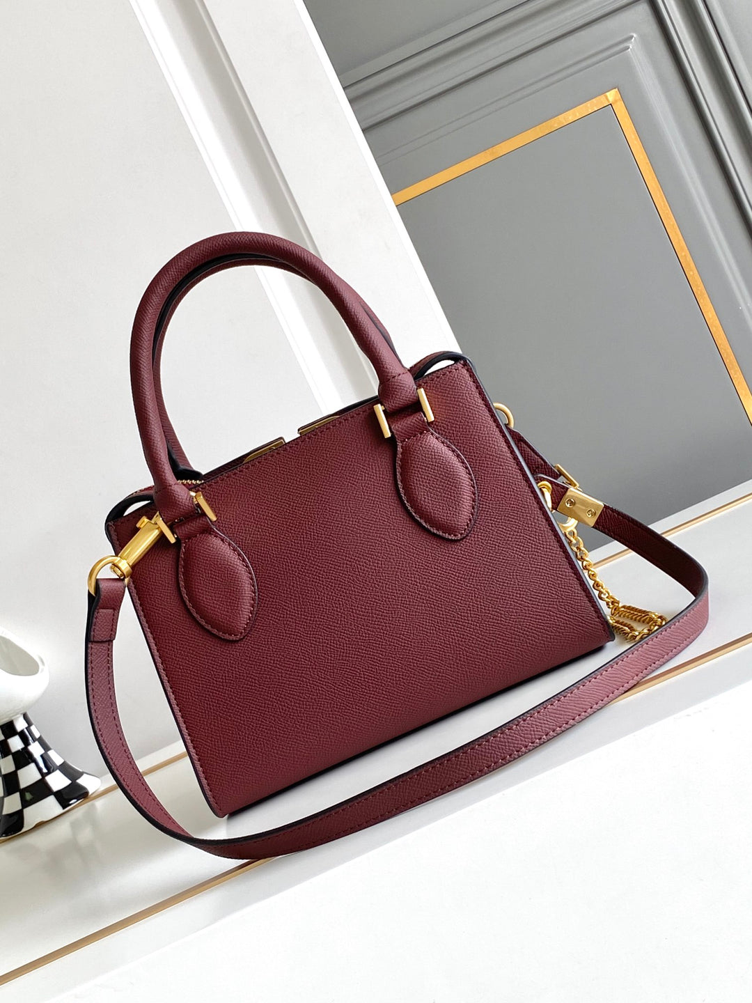 6 Colors - Fine grain cowhide leather tote bag