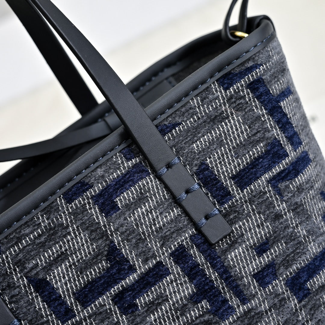 Blue Fashion Letter Design Tote Bag