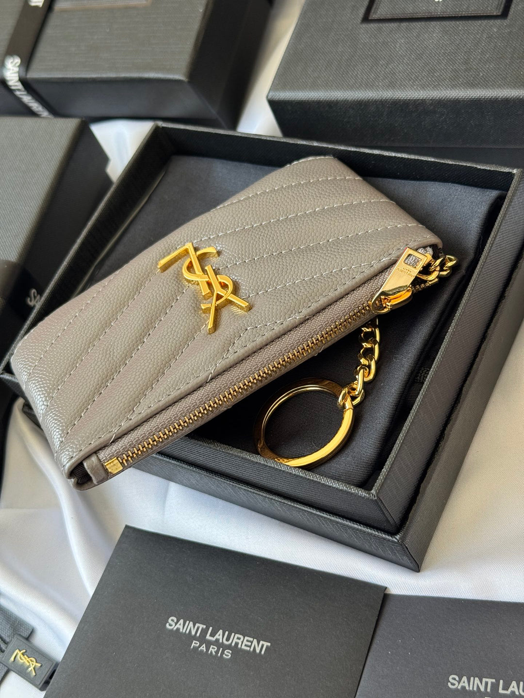 Gray Exclusive Logo Coin Purse