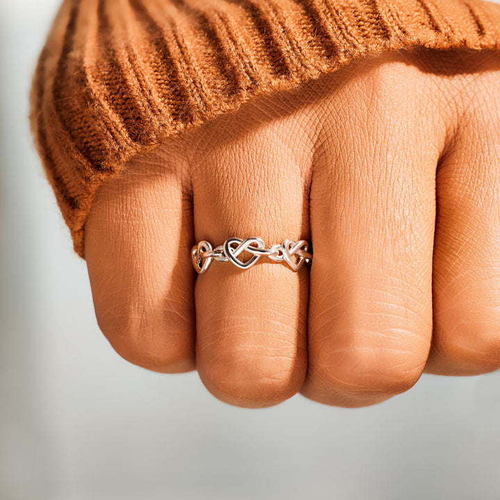 Mama's World Infinity Heart Knot Ring