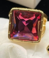 May New Products-May New-Tri-color gemstone open ring