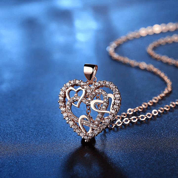 🔥 Last Day Promotion 49% OFF 🎁Interlocking Hearts Necklace - 👩‍❤️‍👩''Sisters of my soul & Friends of my heart''💕