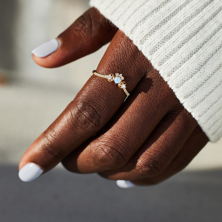 All The Time Double Moon Opal Ring