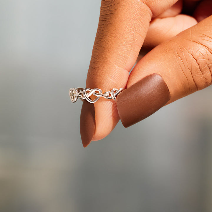 Mama's World Infinity Heart Knot Ring