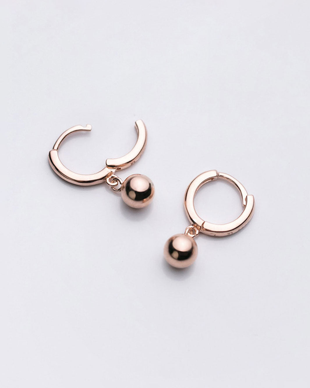 Ball Pendant Hoop Earrings