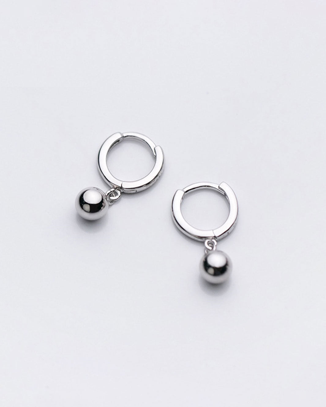 Ball Pendant Hoop Earrings