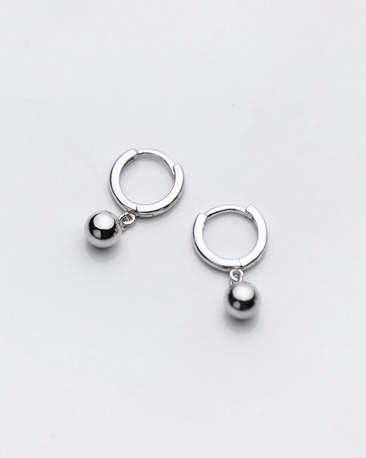 Ball Pendant Hoop Earrings