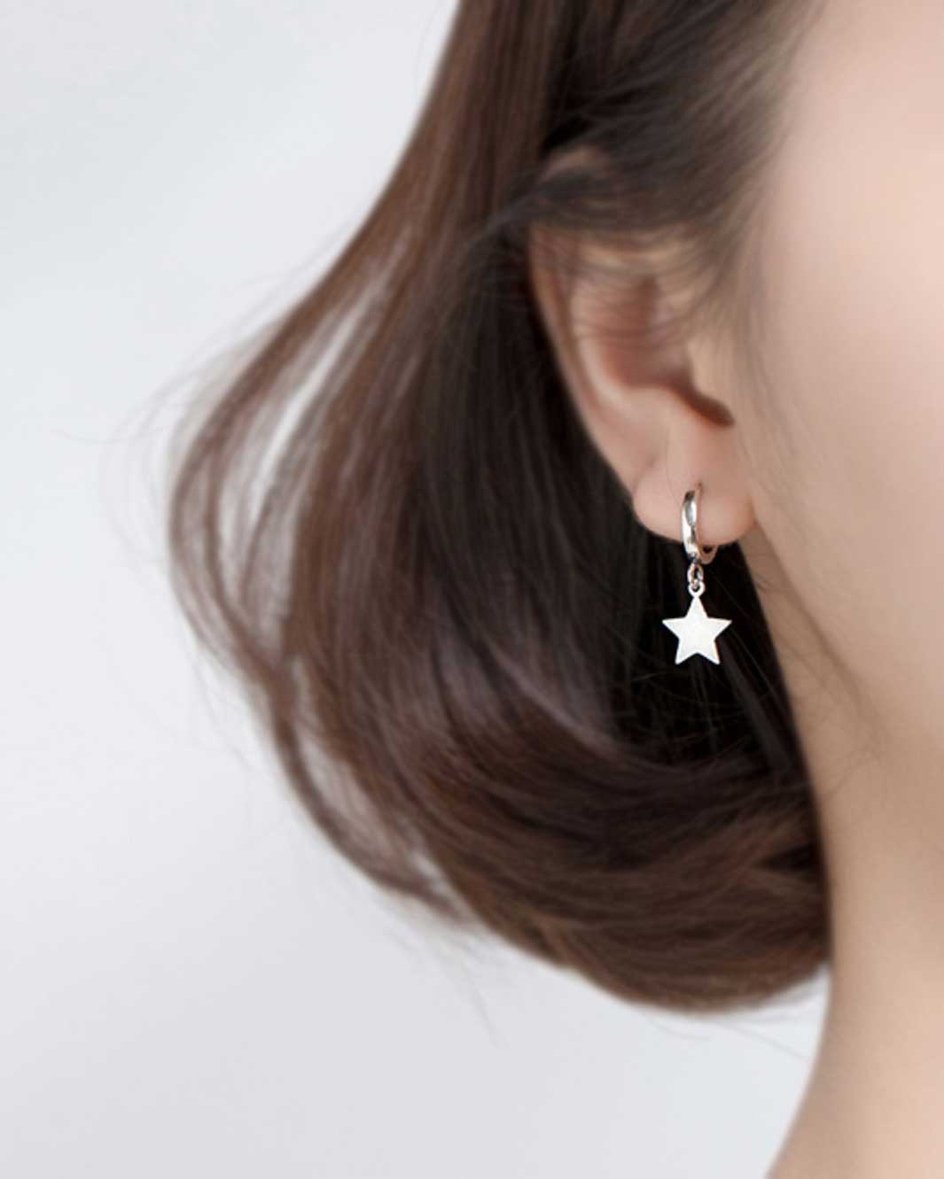 Astronaut and Star Mismatch Huggie Earrings