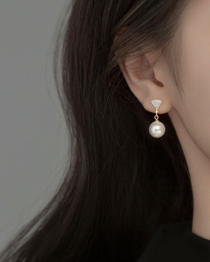 Ayaka Mother of Pearl Drop Earrings