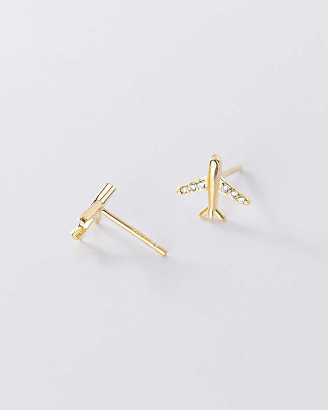 Airplane Stud Earrings