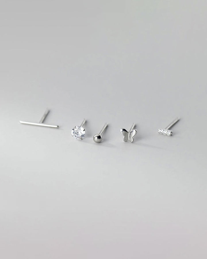 Basic Mismatch Stud Earrings Set