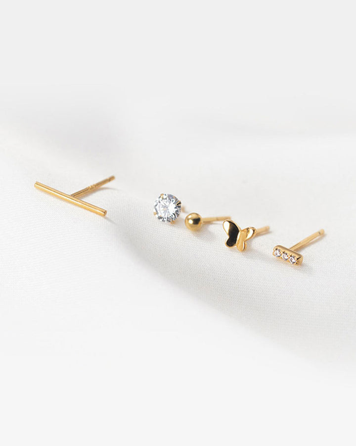 Basic Mismatch Stud Earrings Set