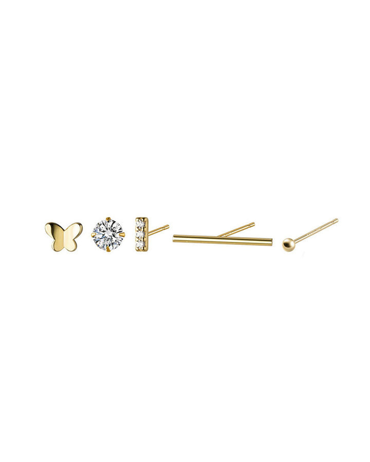 Basic Mismatch Stud Earrings Set