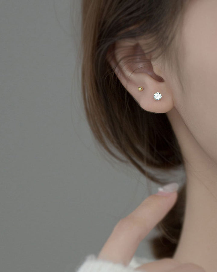 Basic Mismatch Stud Earrings Set