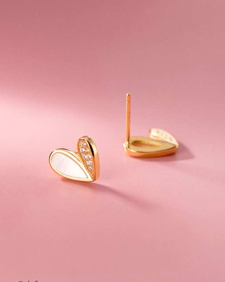 Bella Heart Stud Earrings