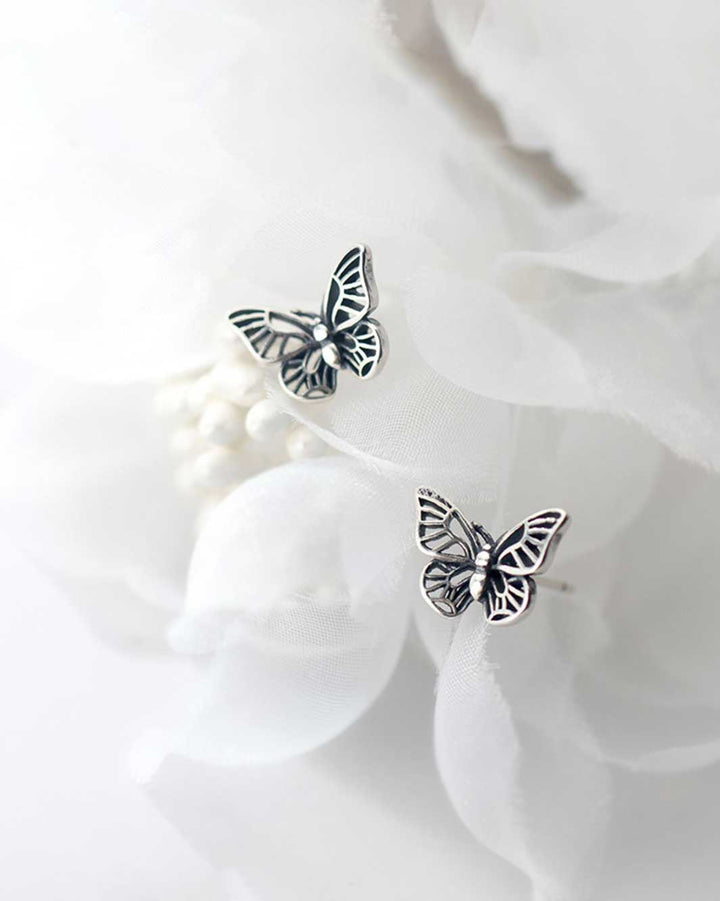 Azure Butterfly Stud Earrings