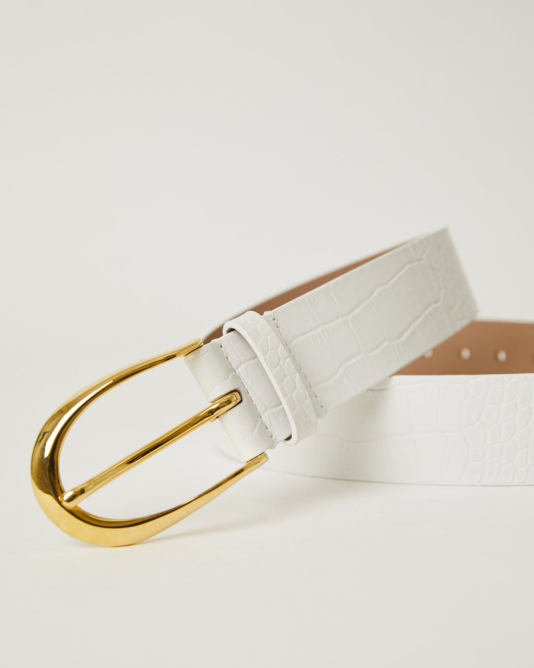 ERIN CROCO LEATHER BELT (FINAL SALE)