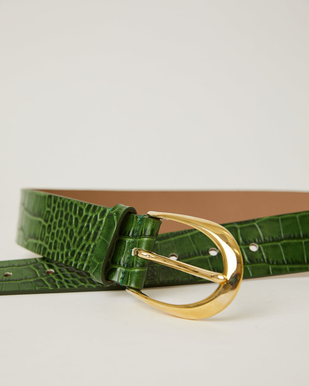 ERIN CROCO LEATHER BELT (FINAL SALE)