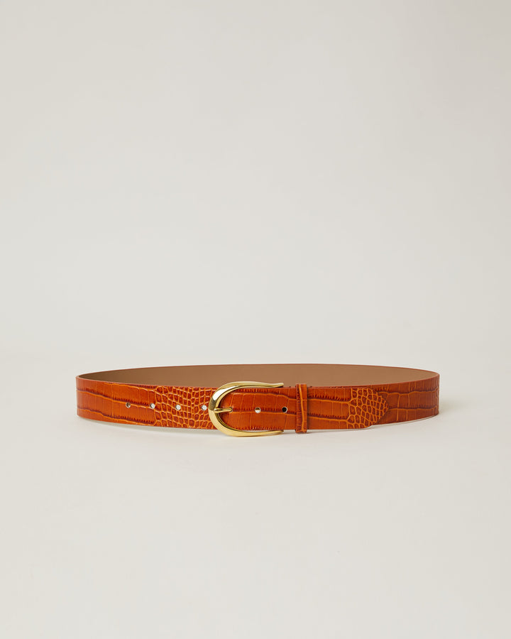 ERIN CROCO LEATHER BELT (FINAL SALE)