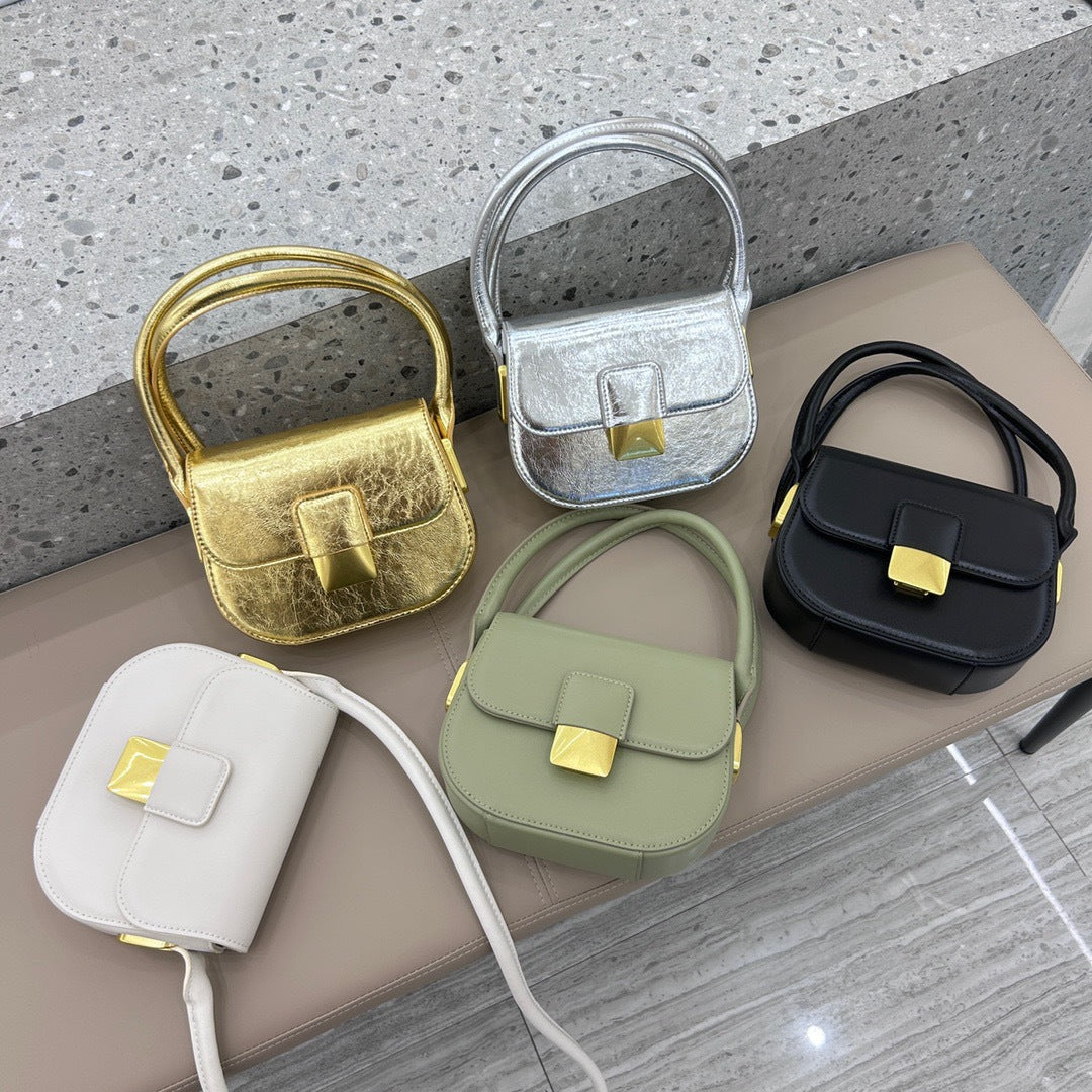 2024 New Leather Flap Bucket Bag