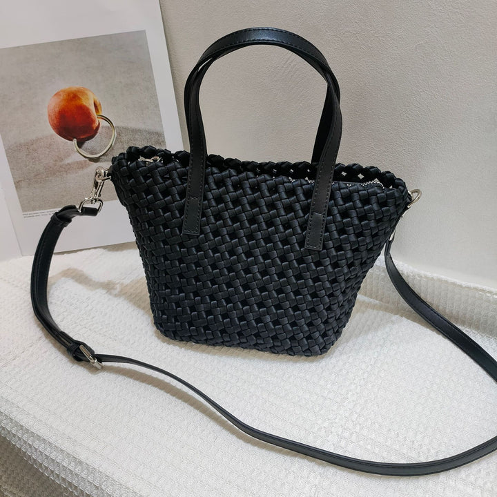 2 color gradient color canvas handbag