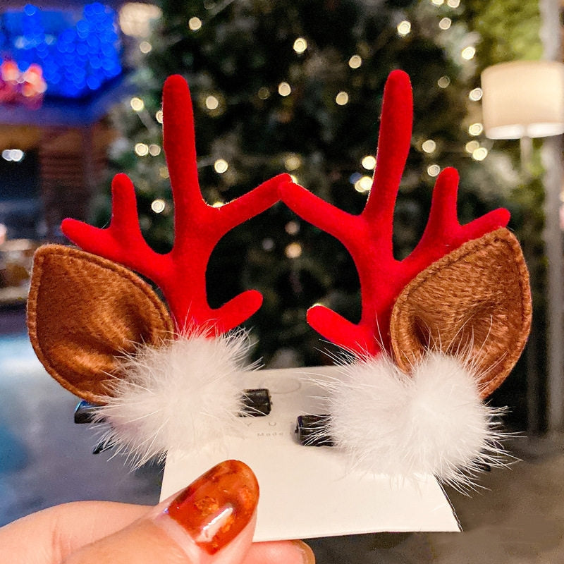 Christmas Elk Antler Hairpin