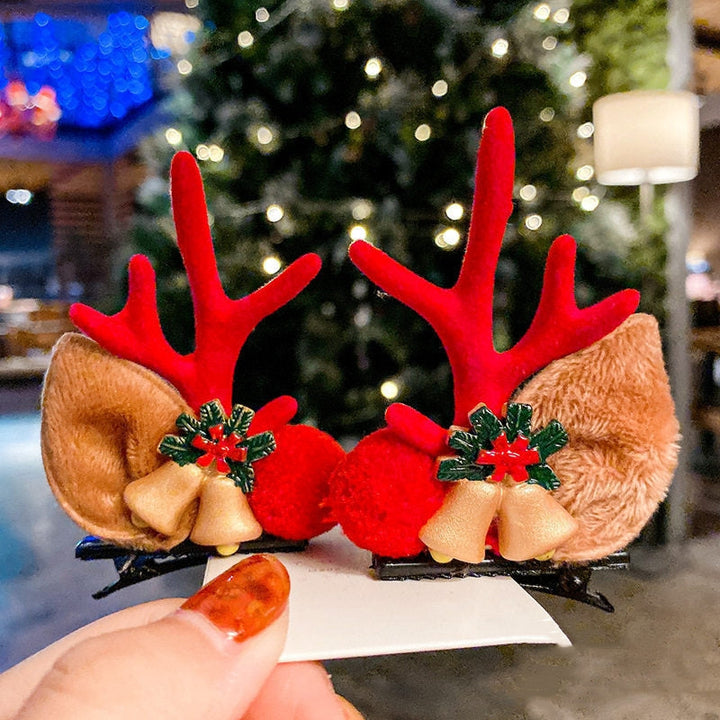 Christmas Elk Antler Hairpin