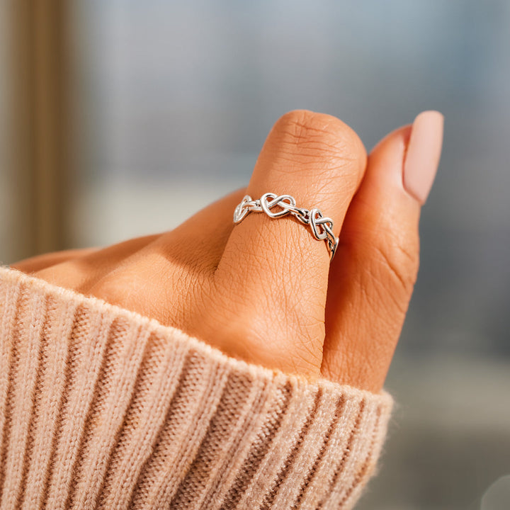 Mama's World Infinity Heart Knot Ring