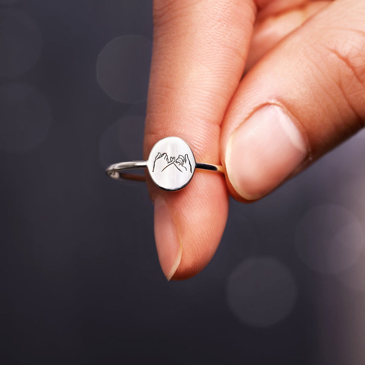 Mother&Daughter Pinky Promise Ring