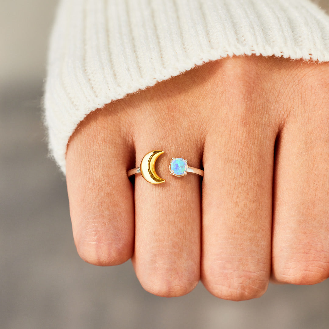 Live Life To The Fullest Moon Opal Ring