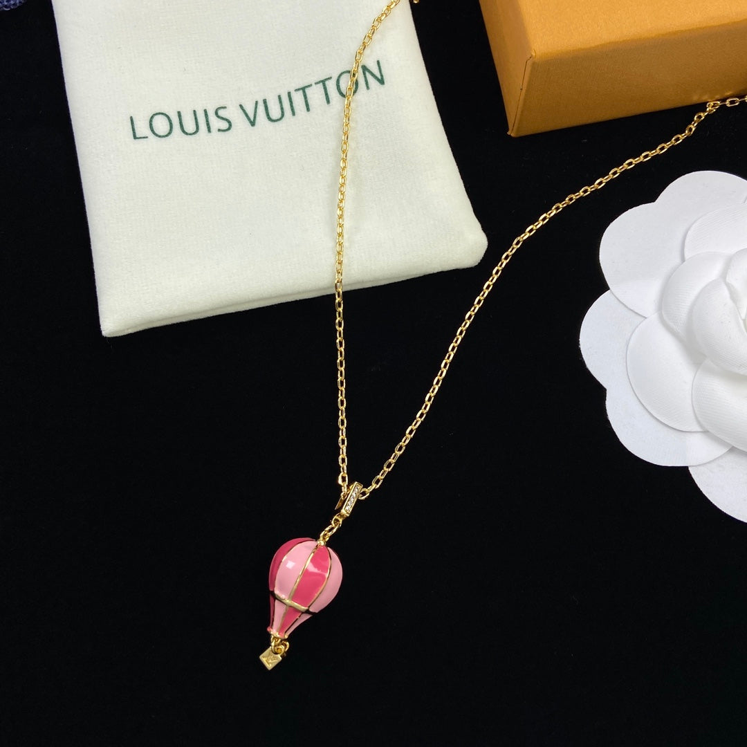 Elegant Hot Air Balloon Pendant Necklace