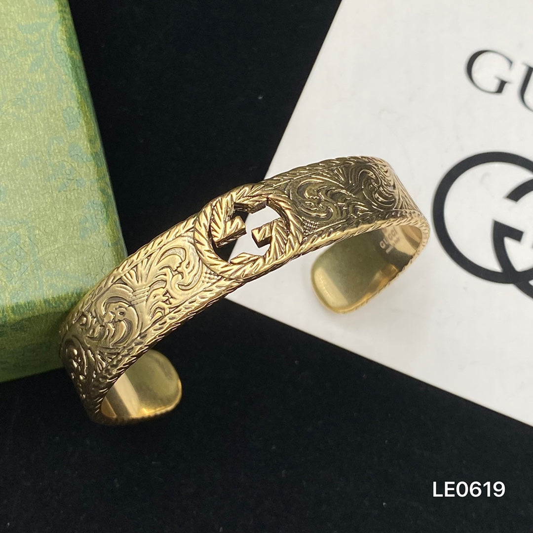 Classic Brass Stamped Bracelet