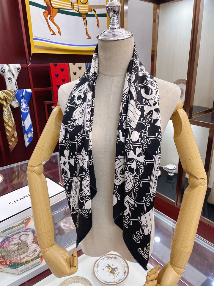 fashion digital graffiti silk square scarf